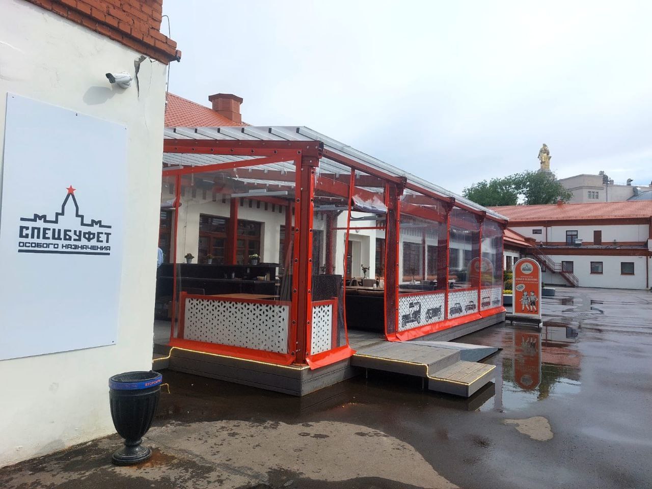 ПВХ шторы для летней террасы кафе в Старом Осколе